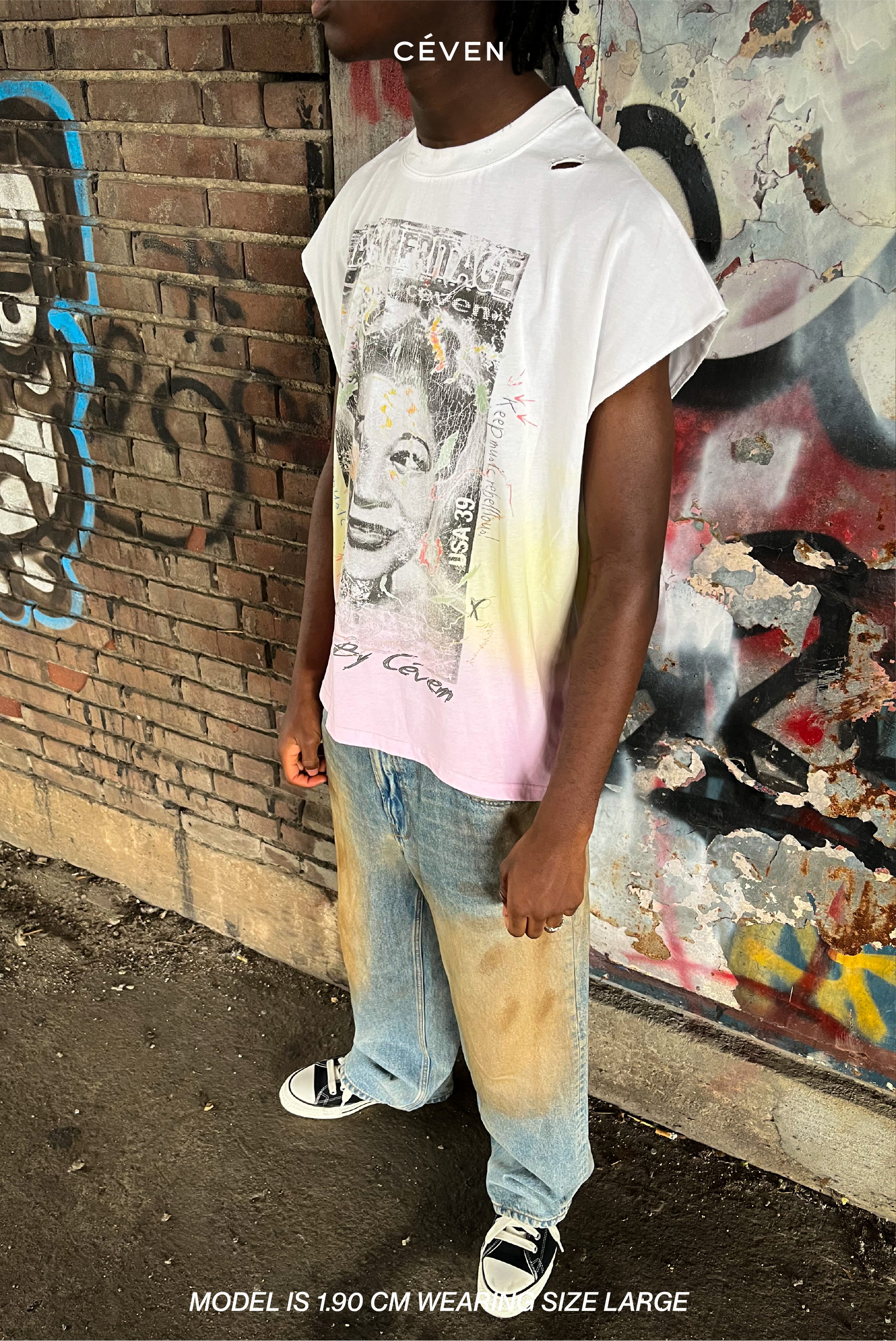 REBEL MUSIC SLEEVELESS TEE