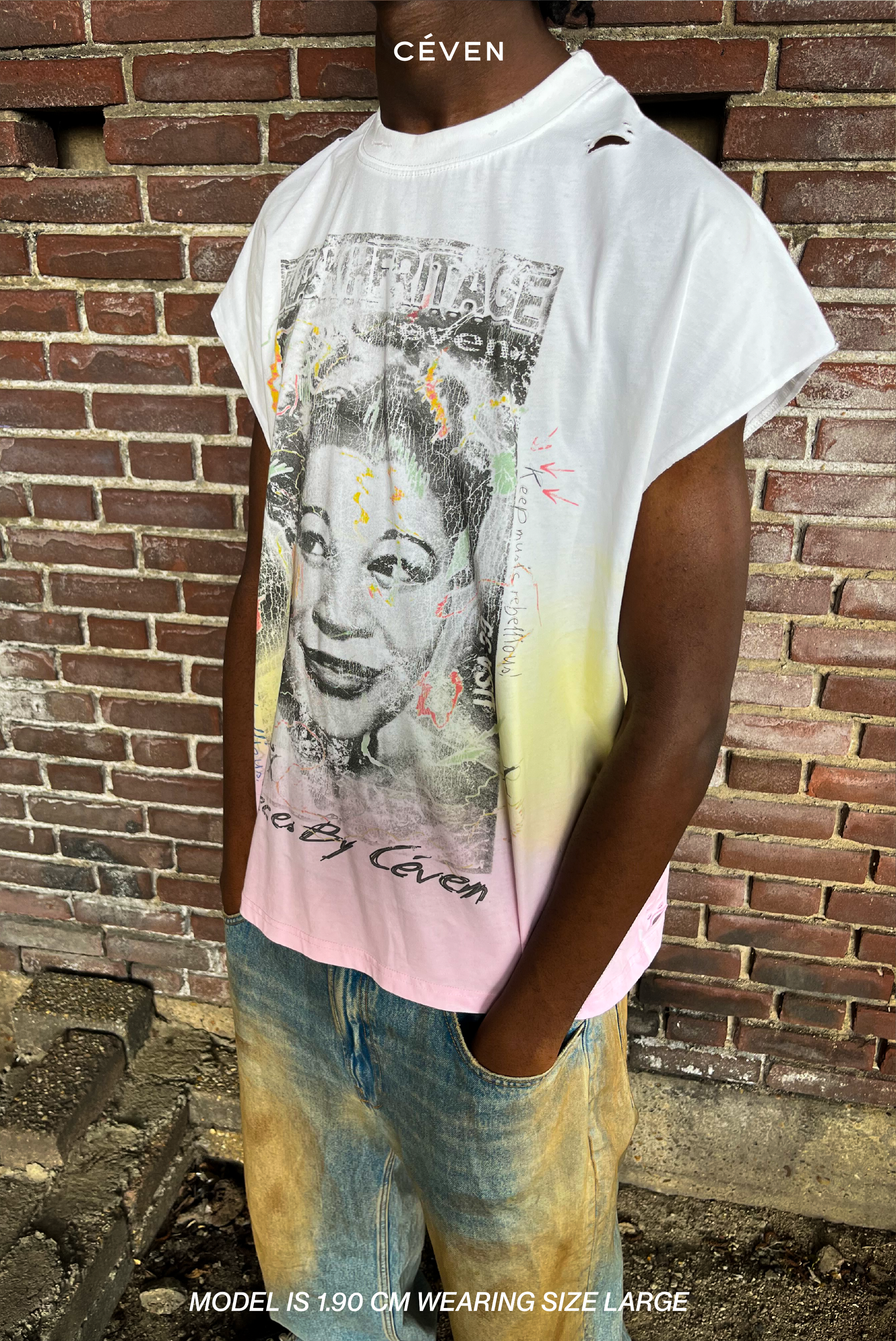 REBEL MUSIC SLEEVELESS TEE